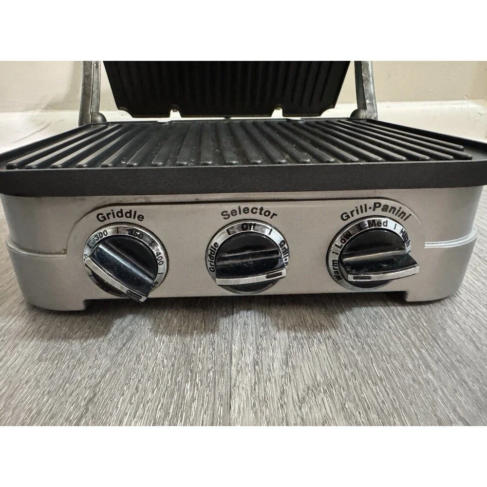 Cuisinart Griddler 4-in-1 Panini Press Contact Grill Griddle Stainless Steel
